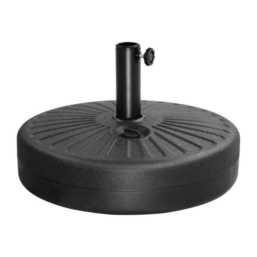 Pied de parasol | Plastique | 20 litres | Noir