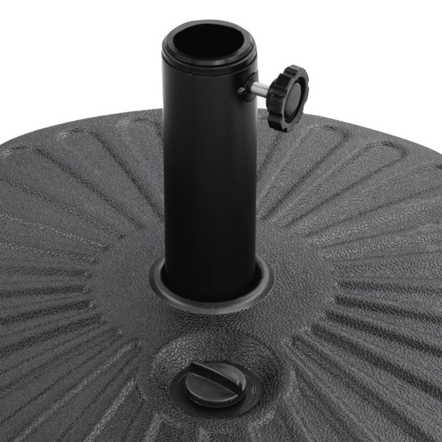 Pied de parasol | Plastique | 20 litres | Noir