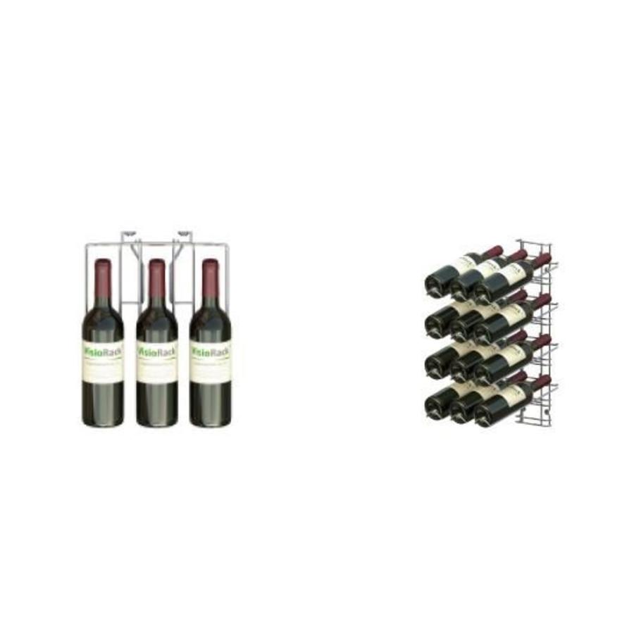 Wine Display Rack 12 Bottles - Wall Mounted