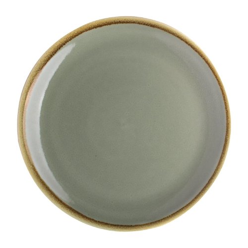  Olympia Kiln Coupe Plates | Moss Green | 23cm | 6 pieces 