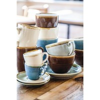 Kiln Cappuccino Cups | Moss green | 23cl | 6 pieces