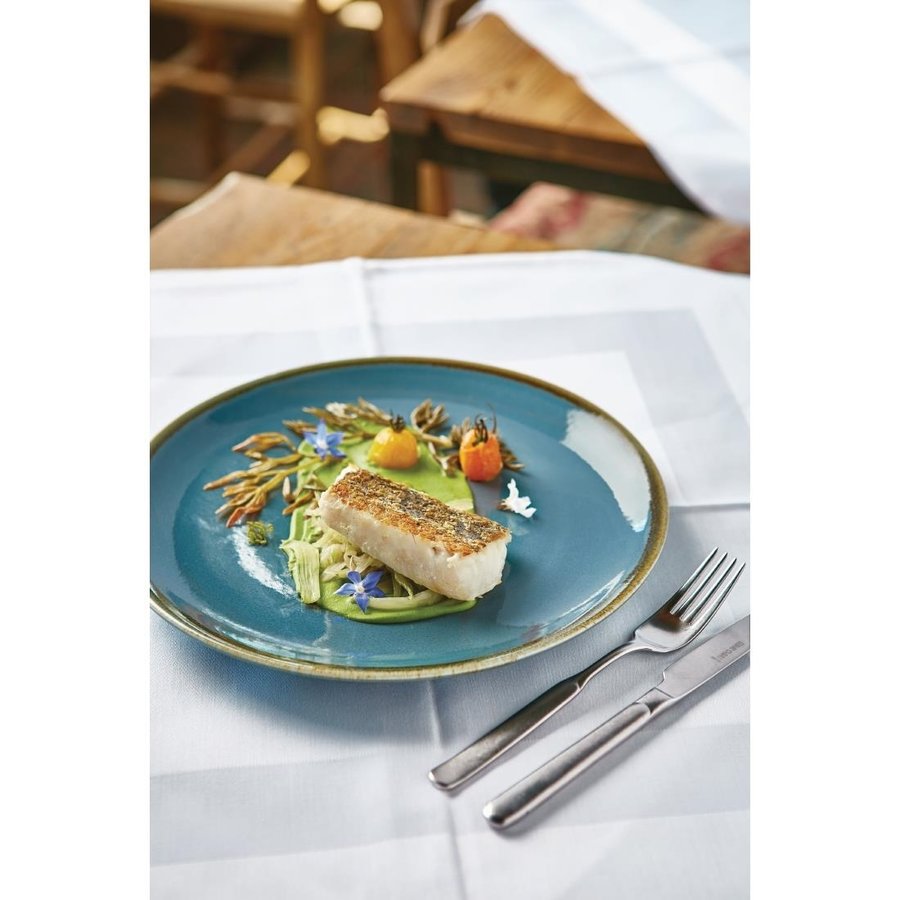 Kiln Coupe Plates | Blue | 28cm | Pack of 4