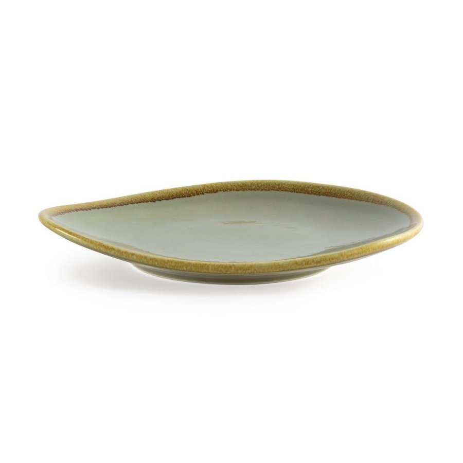 Dreieckige Ofenplatten | Moosgrün | 23 cm | 6 Stück