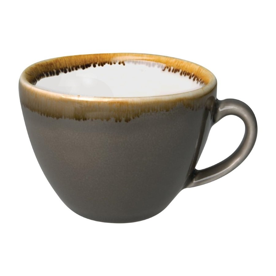 Tasses à cappuccino Kiln | Porcelaine | Gris | 23 cl | 6 pièces