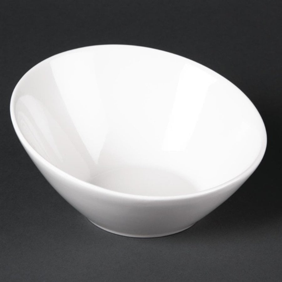 Bols ovales inclinés Lumina | Porcelaine | 14,8 cm | 6 pièces