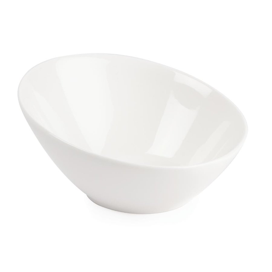 Bols ovales inclinés Lumina | Porcelaine | 14,8 cm | 6 pièces