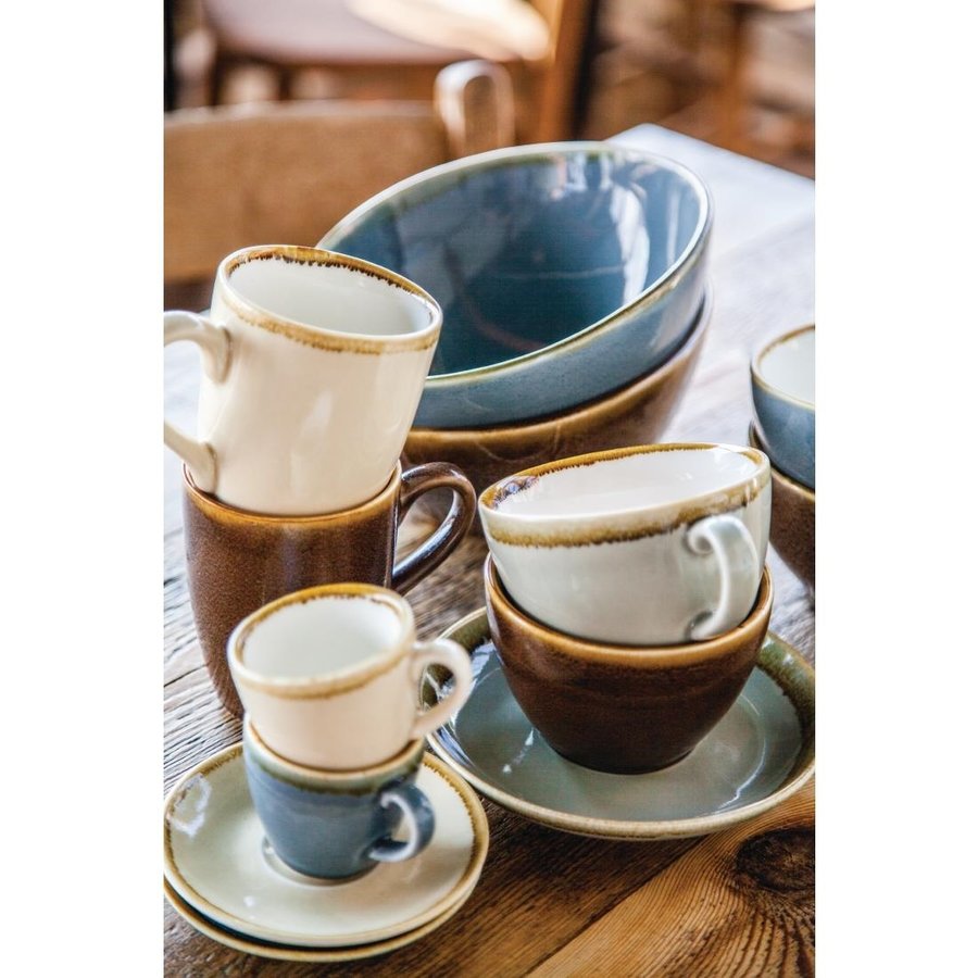 Kiln Cappuccino Dishes | Sandstone | 14cm | 6 pieces