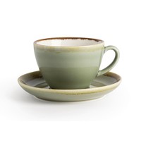 Kiln Cappuccino Cups | Moss green | 34cl | 6 pieces