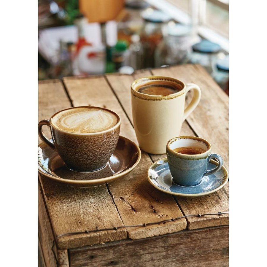 Kiln Cappuccinotassen | Moosgrün | 34 cl | 6 Stück
