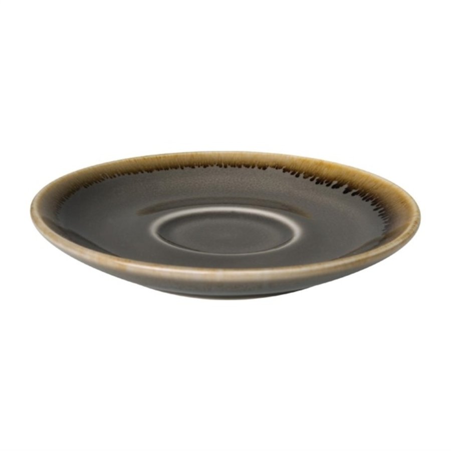 Kiln Espresso-Untertassen | Grau | 11,5 cm | 6 Stück