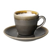 Kiln Espresso-Untertassen | Grau | 11,5 cm | 6 Stück