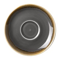 Kiln Cappuccino Saucers | Grey | 14cm | 6 pieces