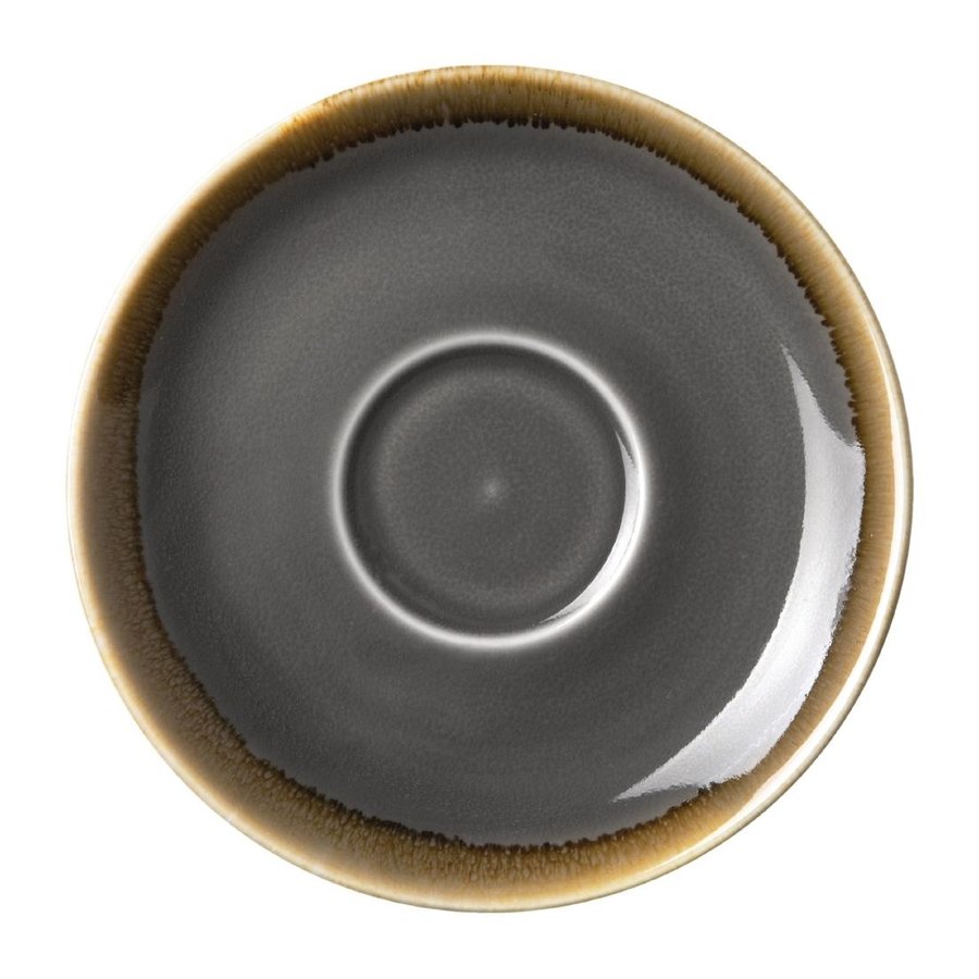 Plats à cappuccino Kiln | Gris | 14 cm | 6 pièces