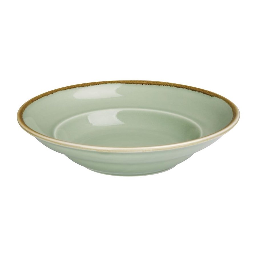 Kiln Pasta Bowls | Moss green | 25cm | 4 pieces