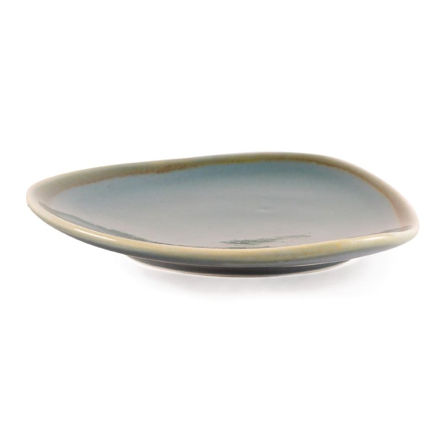 Kiln Triangular Plates | Blue | 16.5cm | 6 pieces