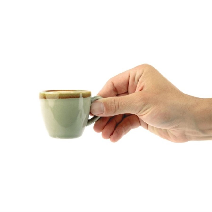Kiln Espressotassen | Moosgrün | 8,5 cl | 6 Stück