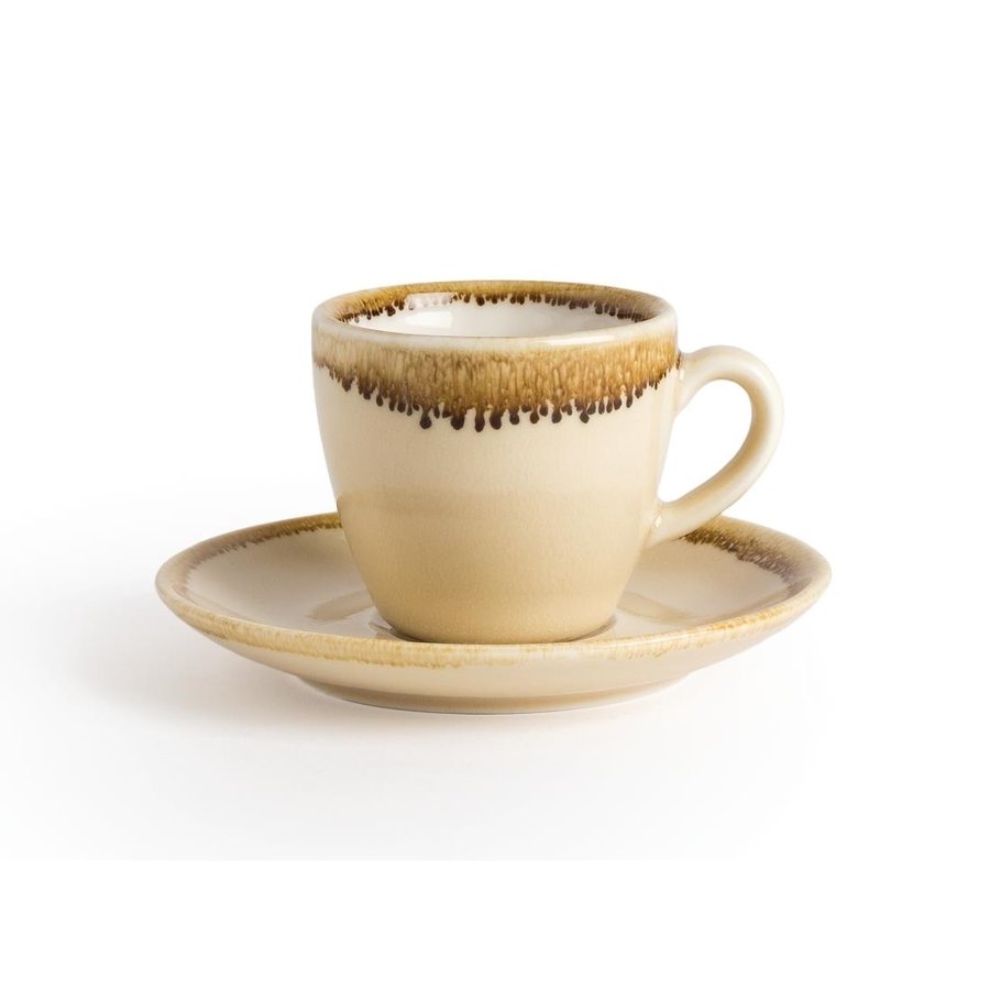 Kiln Espresso-Untertassen | Sandstein | 11,5 cm | 6 Stück