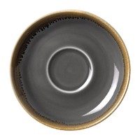Kiln Cappuccino Saucers | Grey | 16cm | 6 pieces