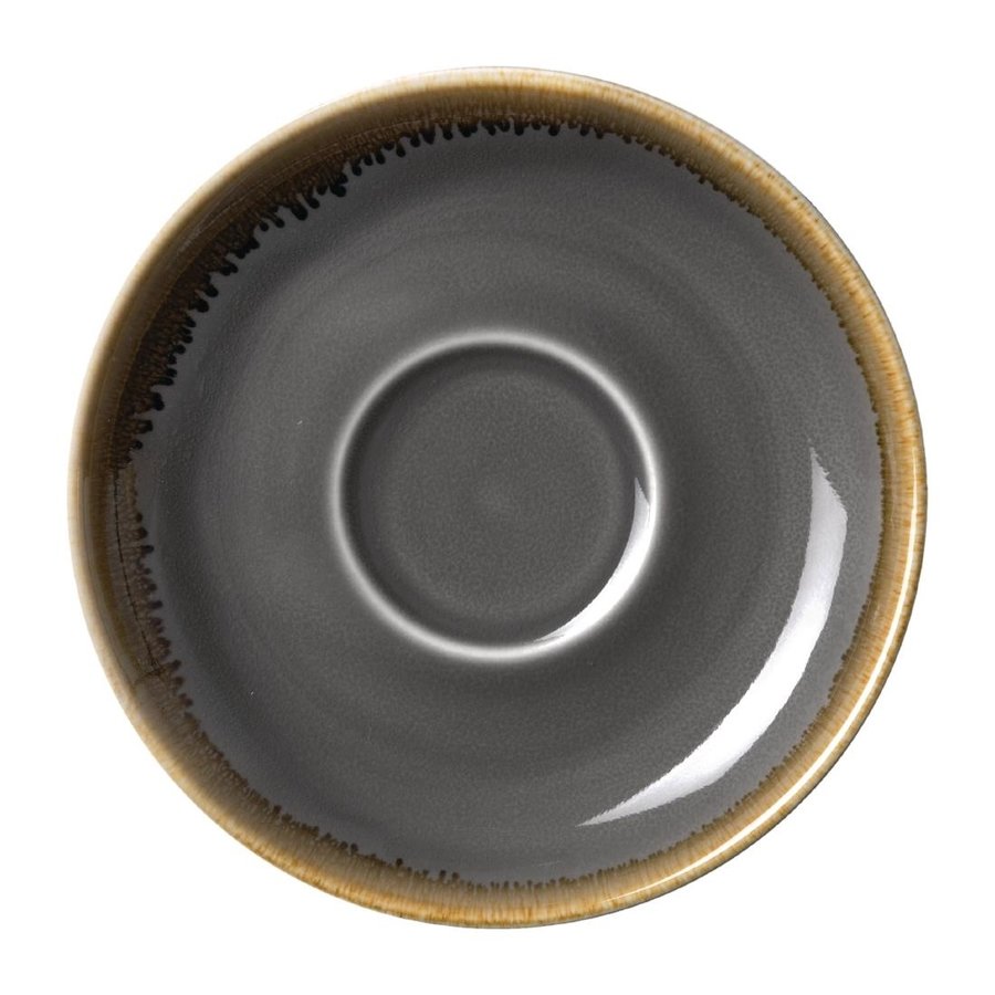 Plats à cappuccino Kiln | Gris | 16 cm | 6 pièces