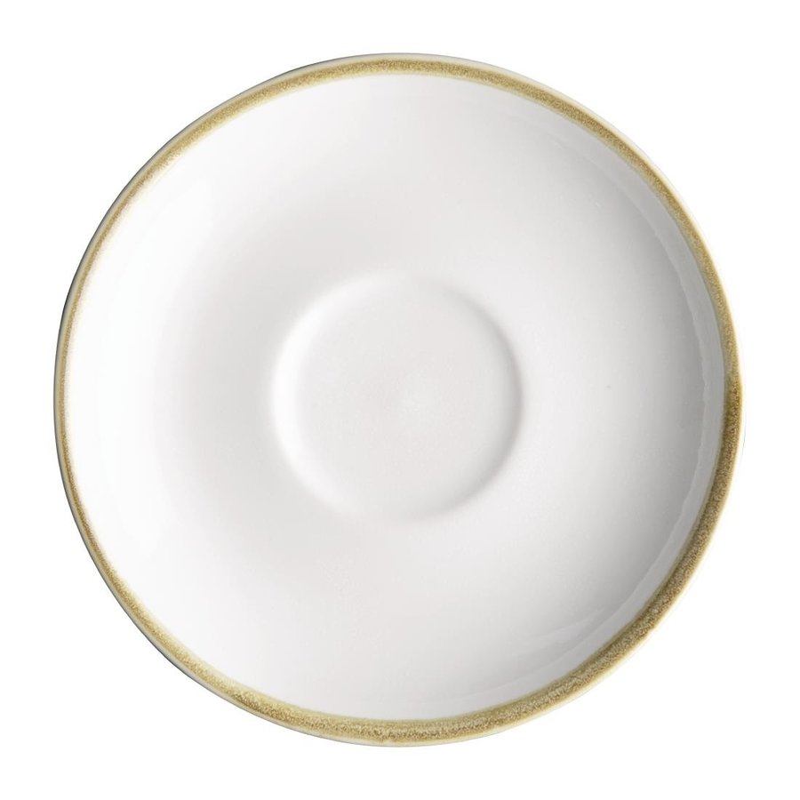 Plats à cappuccino Kiln | Blanc craie | 16 cm | 6 pièces