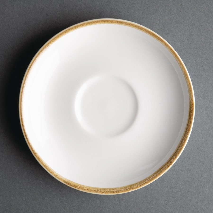 Plats à cappuccino Kiln | Blanc craie | 16 cm | 6 pièces