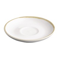 Kiln Cappuccino Saucers | Chalk White | 16cm | 6 pieces