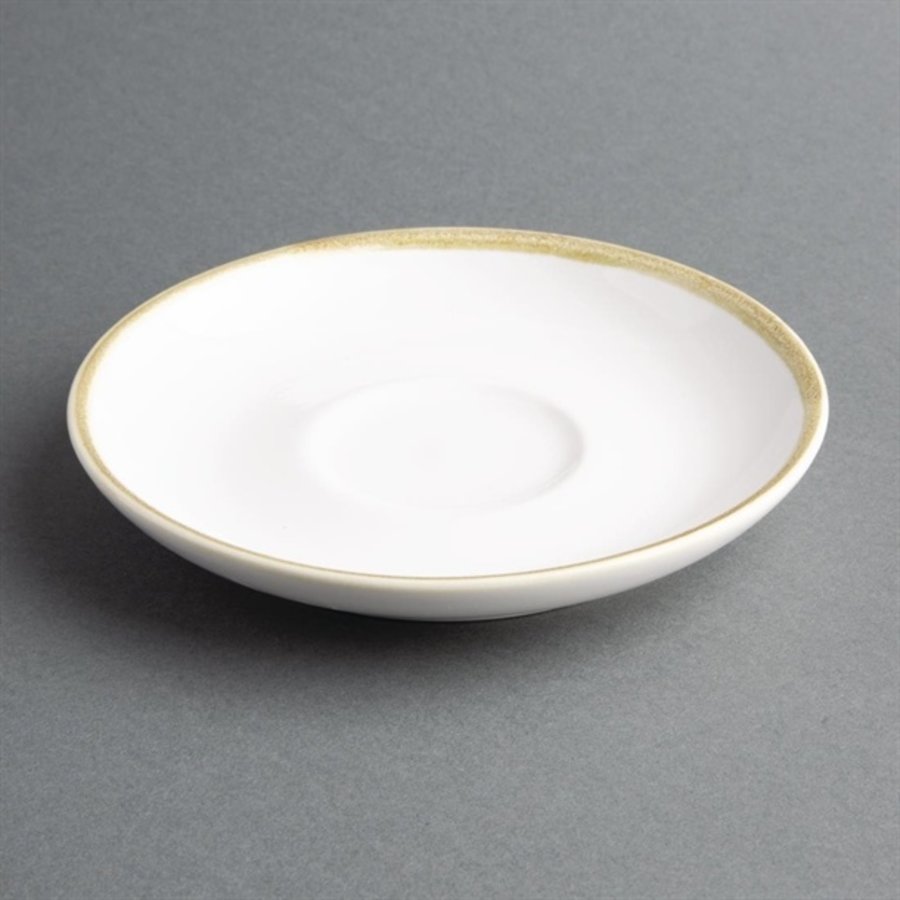 Plats à cappuccino Kiln | Blanc craie | 16 cm | 6 pièces