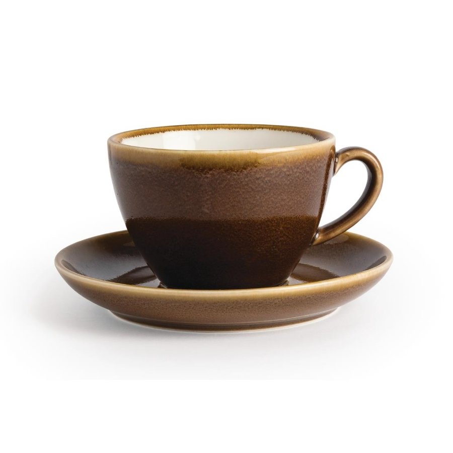 Kiln Cappuccino Cups | Brown | 34cl | 6 pieces