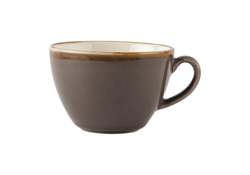  HorecaTraders Kiln Cappuccino Cups | Grey | 34cl | 6 pieces 