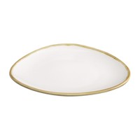 Kiln triangular plates | chalk white | 16.5cm | 6 pieces