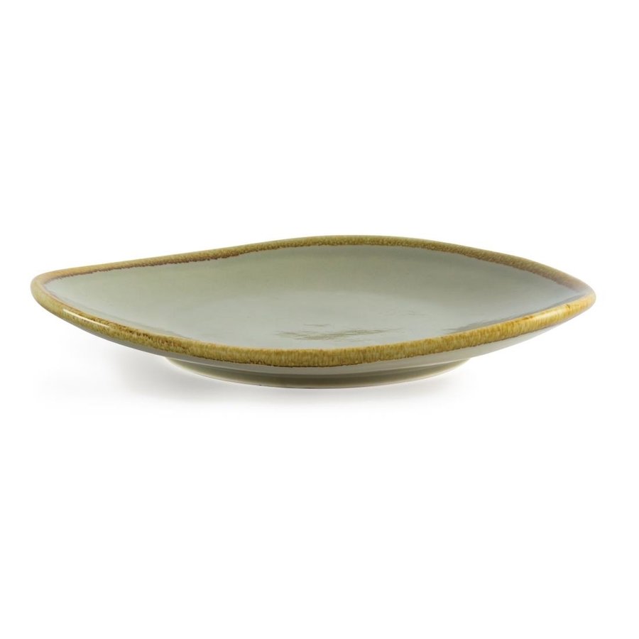 Dreieckige Ofenplatten | Moosgrün | 28 cm | 4 Stück