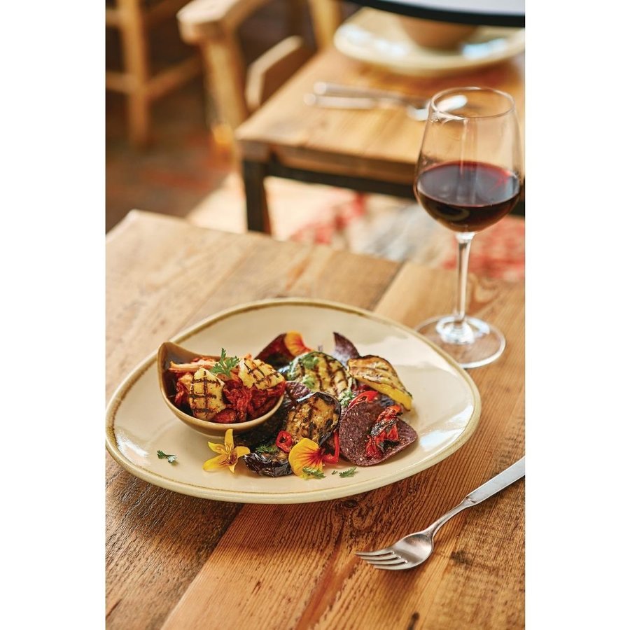 Kiln Triangular Plates | Sandstone | 28cm | Pack of 4