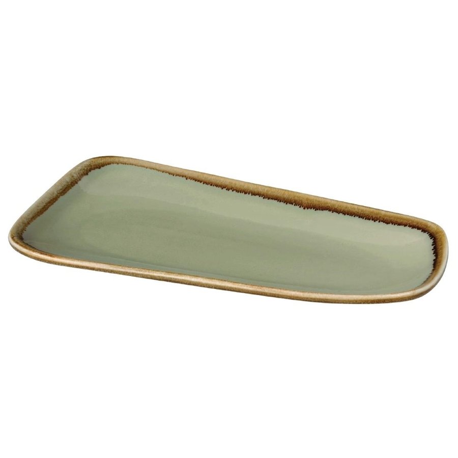 Kiln Serving Bowls Medium | Moss green | 29.5cm | 4 pieces