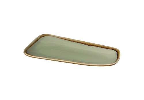  Olympia Plats de service Kiln Grand | Vert mousse | 33,5 cm | 4 pièces 