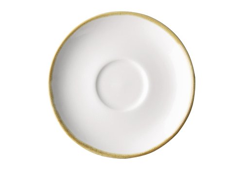  Olympia Kiln Cappuccino Saucers | Chalk White | 14Ø cm | 6 pieces 
