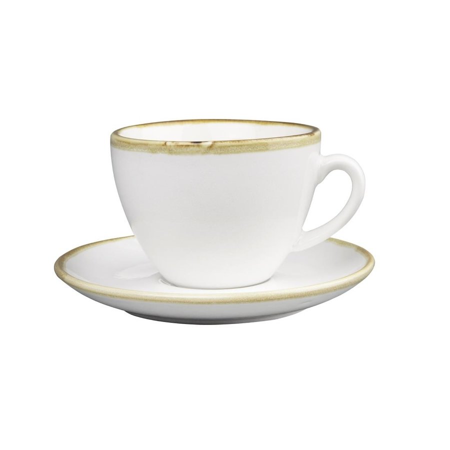 Plats à cappuccino Kiln | Blanc craie | 14Ø cm | 6 pièces