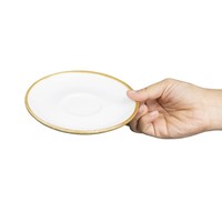 Kiln Cappuccino Saucers | Chalk White | 14Ø cm | 6 pieces