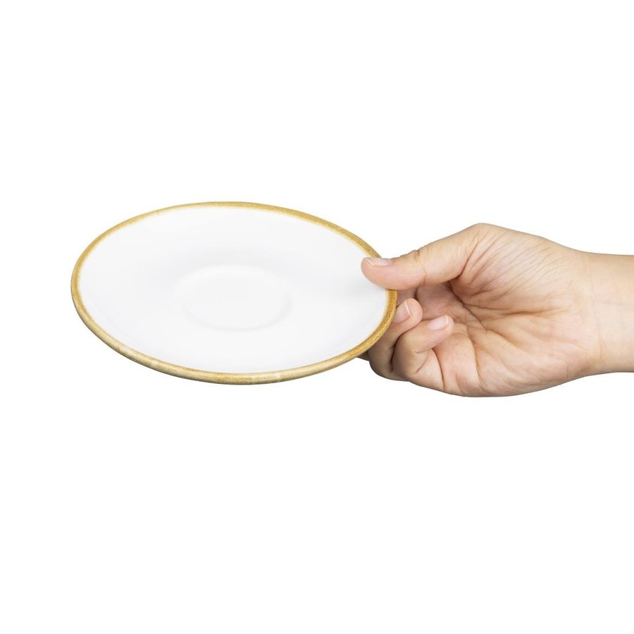 Kiln Cappuccino Dishes | Chalk White | 14Ø cm | 6 pieces