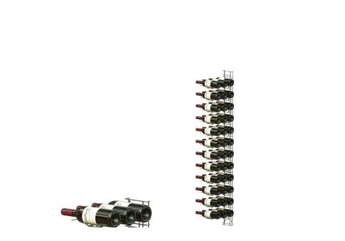  HorecaTraders Wall Mounted Wine Rack 36 Bottles 