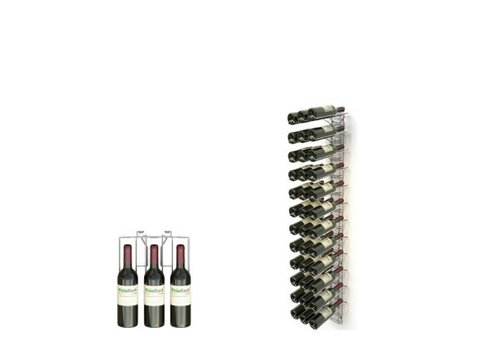 HorecaTraders Wall rack for wine bottles 36 Bottles 
