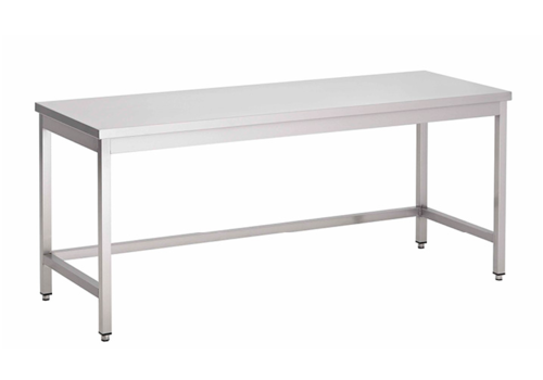  HorecaTraders Table de travail sans étagère inférieure | acier inoxydable | 2000(l)x600(p)x880(h)mm 