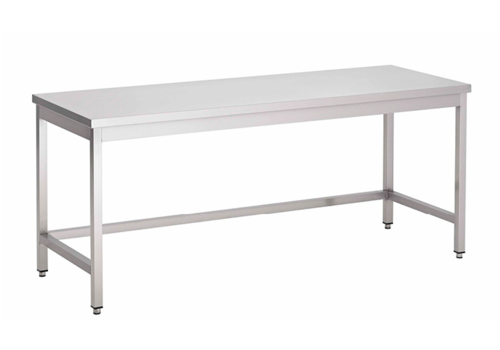  HorecaTraders Work table without bottom shelf | stainless steel | 2000(l)x600(d)x880(h)mm 