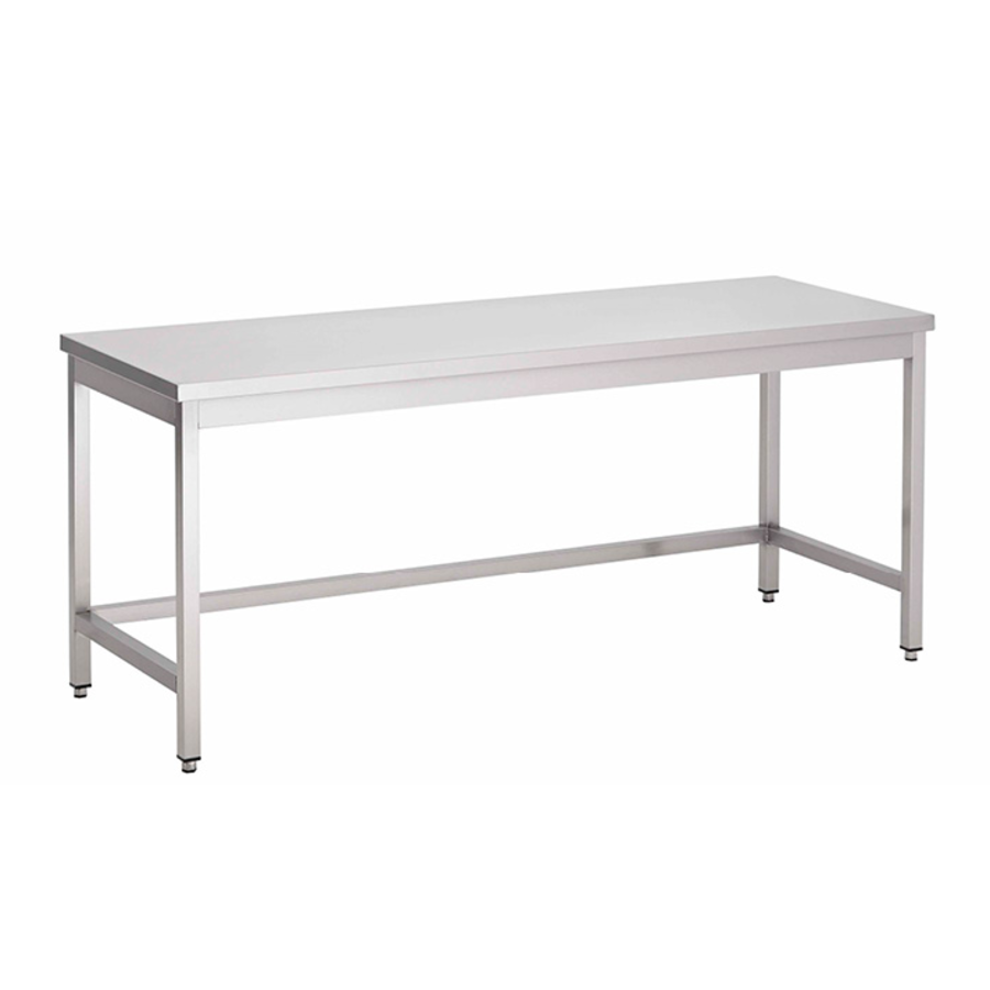 Table de travail sans étagère inférieure | acier inoxydable | 2000(l)x600(p)x880(h)mm