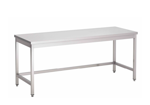  HorecaTraders Work table | stainless steel | Adjustable | 1400x600x880mm 