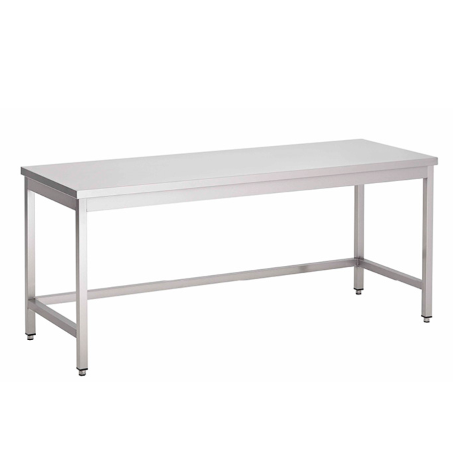 Table de travail sans étagère inférieure | acier inoxydable | 1400(l)x600(p)x880(h)mm