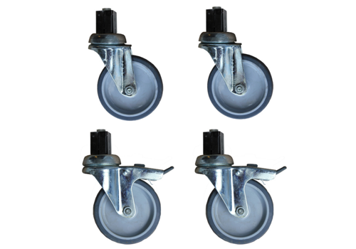  HorecaTraders Radsatz | Kunststoff | 5 cm hoch 