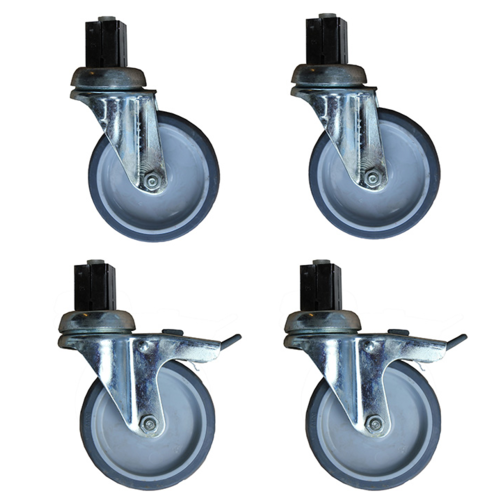  HorecaTraders Wheel set | Plastic | 5 cm high 
