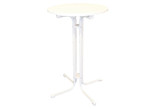  HorecaTraders Table de bar | Monaco | Blanc | Ø70 cm 