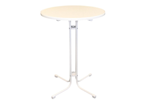  HorecaTraders Table de bar | Monaco | Blanc | Ø80 cm 