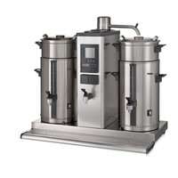 Runde Filterkaffeemaschine | separater Warmwasserhahn | 10L | 2 Behälter